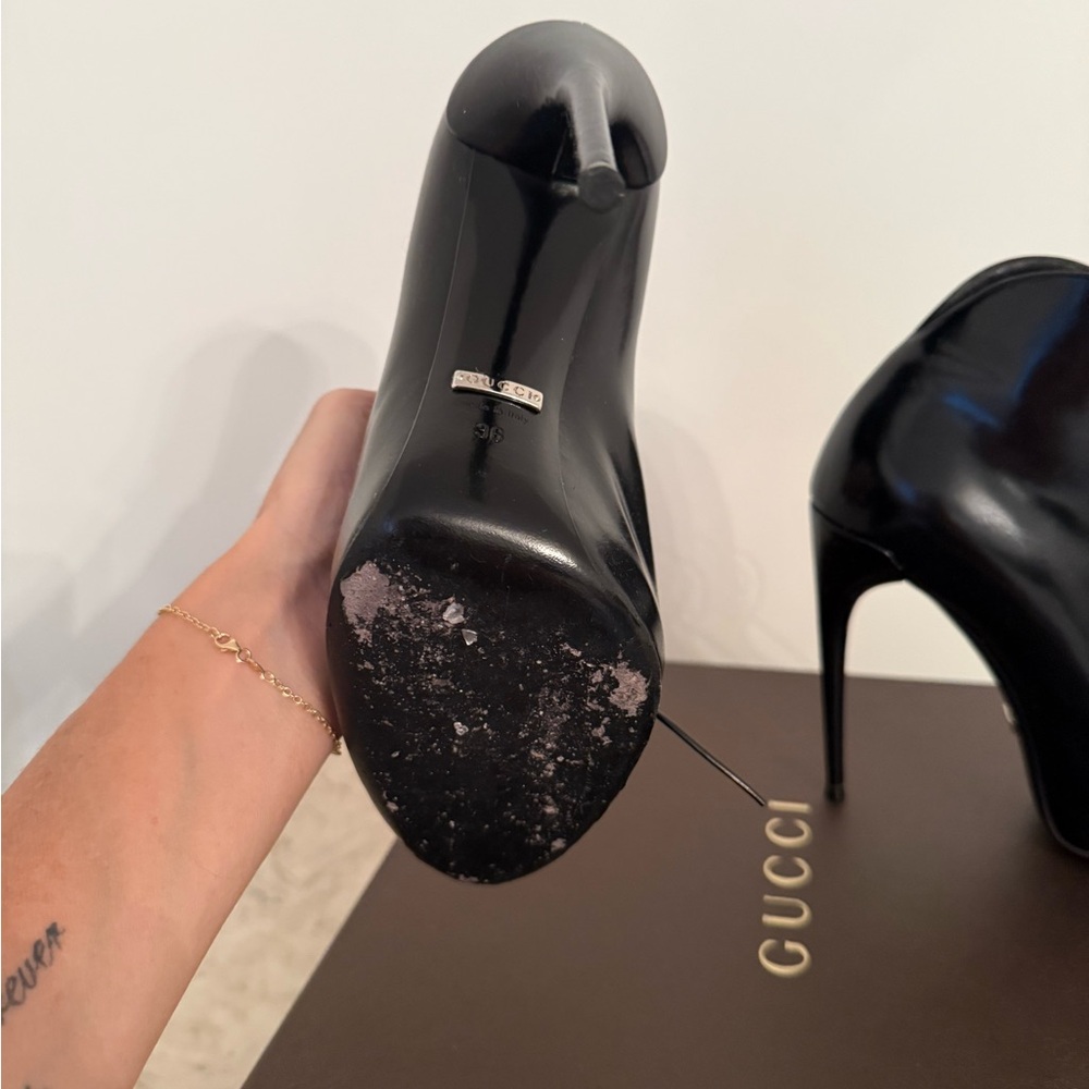 Gucci Stiv.tto Pele Leather Lace-Up Boots - Picture 3 of 4